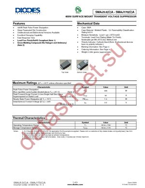 SMAJ100A-13 datasheet  